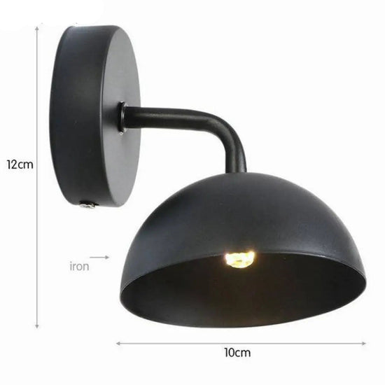 Voici Le Titre Transformé: Applique Murale Led Design Industriel Rétro Noir Chambre