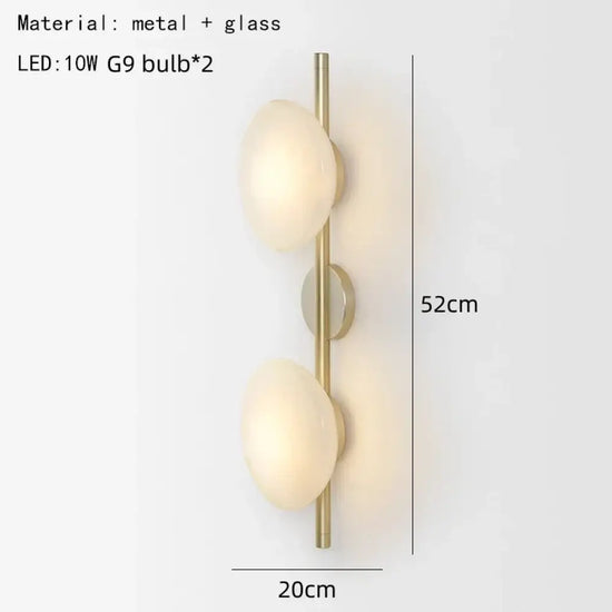 Voici Le Titre Transformé: Applique Murale Nordique Élégante Minimaliste Design Verre C-Blanc /